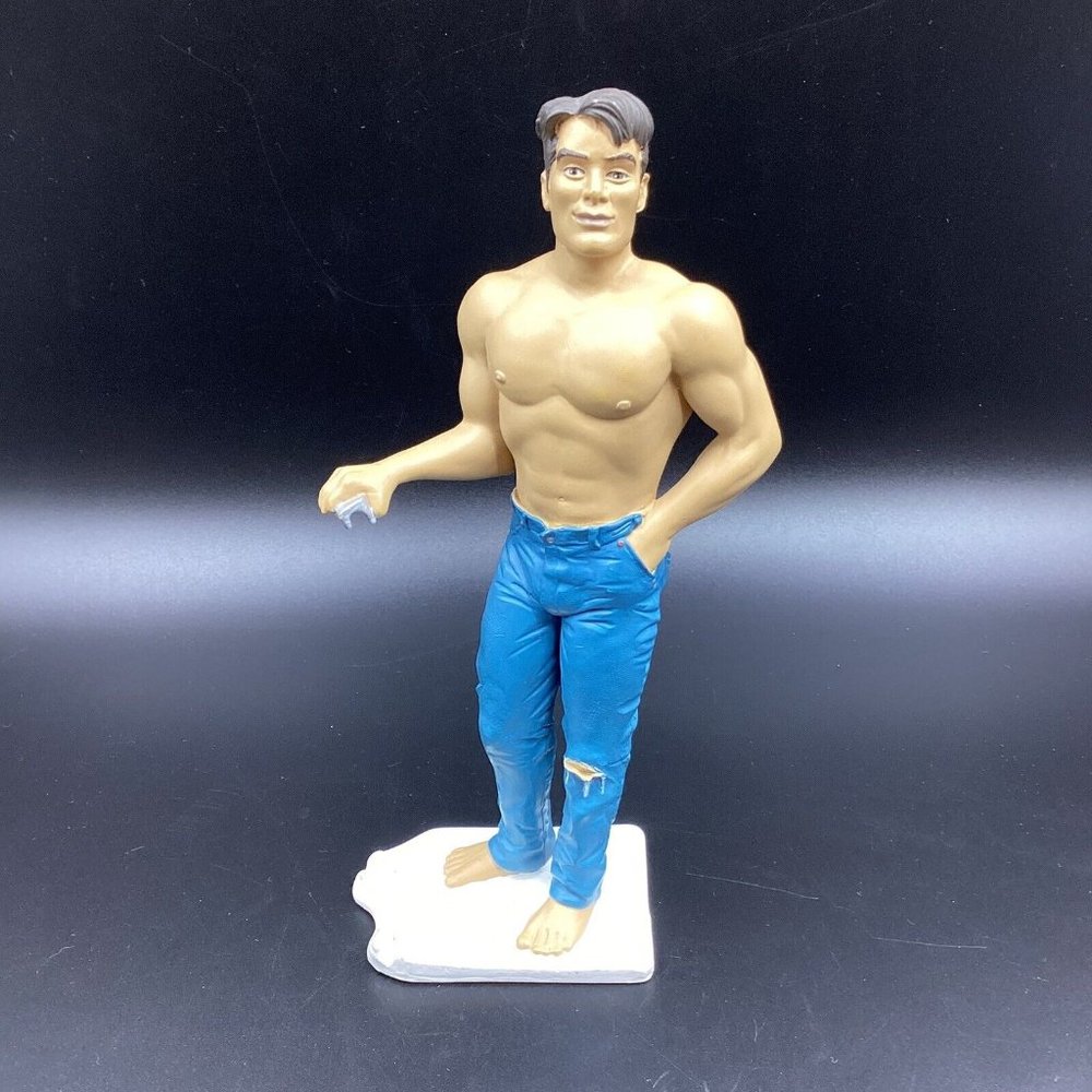 Vintage Bottoms Up R. Demars Ganz Soda Beer Can Holder Shirtless Guy Hunk